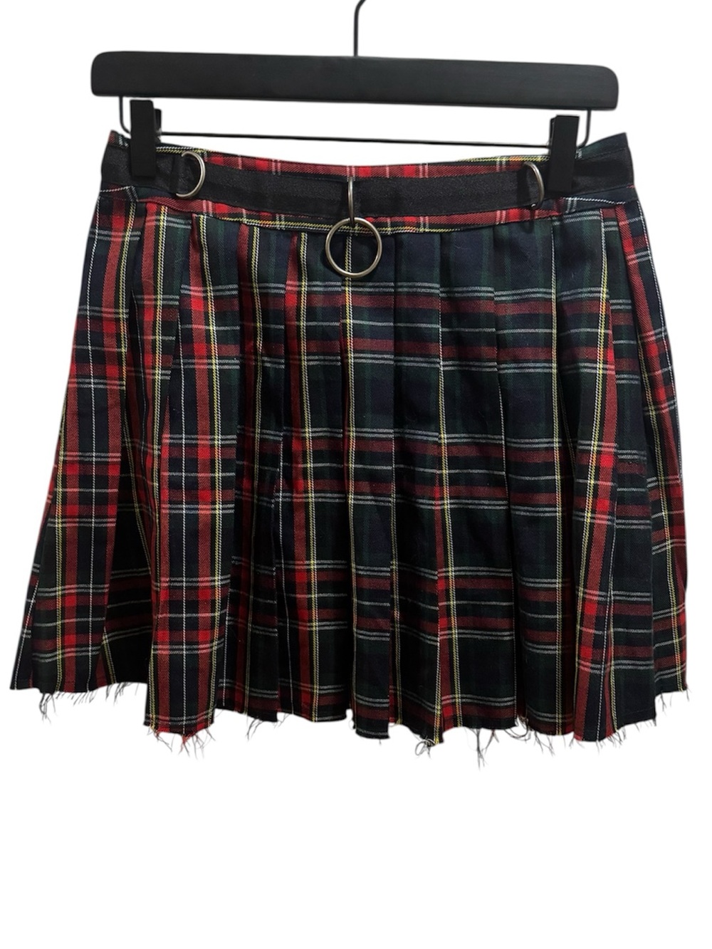 Plaid Pleated Mini Skirt